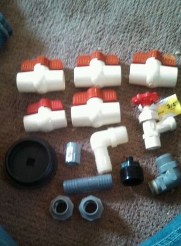 Mixed lot pvc ball valves 3/4&#034; to 1&#034; schedule 80 for sale