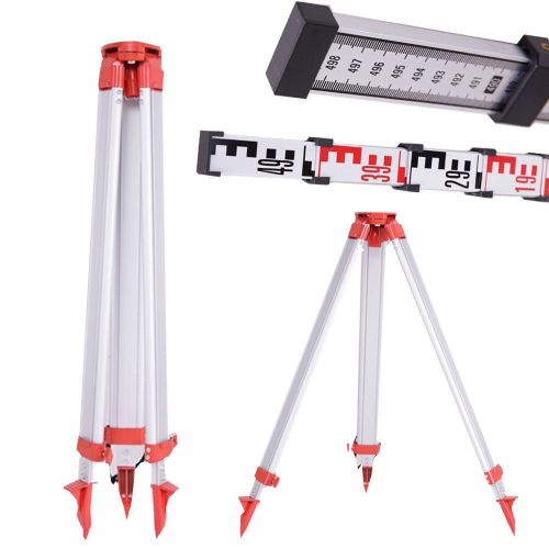 Super combination 1.63M Aluminum Tripod + 5M Staff For Rotary Laser Level