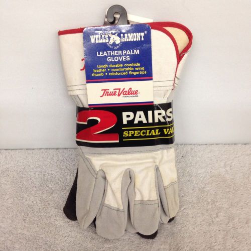 Pack Of Two Wells Lamont Work Gloves By Tru Test Size Large-Mens New Old Stock