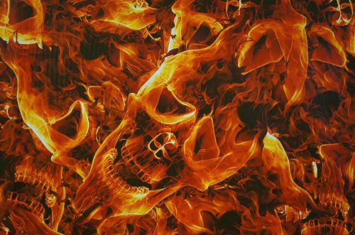 Burning Skulls Hydrographic Film