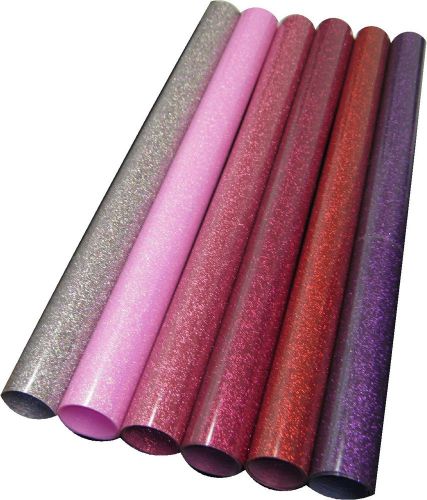 SUPER Quality GLITTER Siser Heat Transfer Vinyl KIT 6 rolls 20&#034; x 12&#034; each