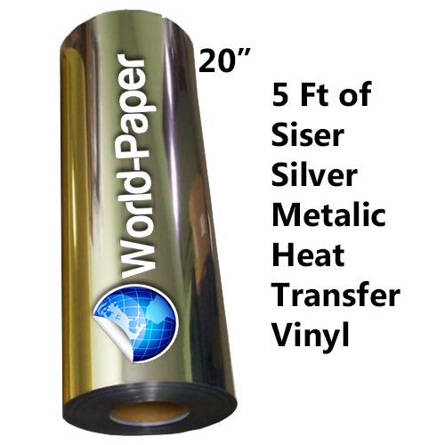 Siser METALLIC  Red, Gold, or Silver Cutter Heat Transfer Vinyl 20&#034;x 5 FT