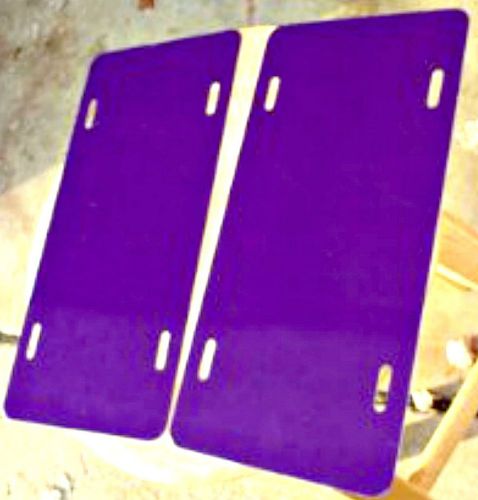 5 pcs..040 GLOSS  PURPLE /GLOSS WHITE  ALUMINUM LICENSE PLATE / CAR TAG BLANKS.