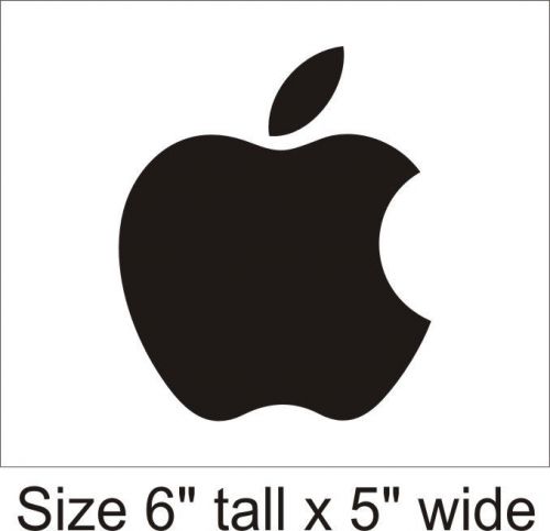 2X Apple Logo Funny Car Vinyl Sticker Decal Truck Bumper Fine Art Cafe - 1122