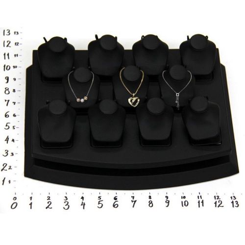 Neckform Pendant 11 Slot Set Black Faux Leather