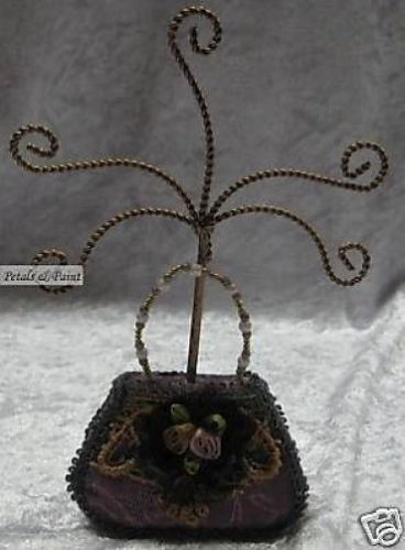 French Provincial Boudoir Mauve Handbag Jewellery Holder For Rings &amp; Bracelets