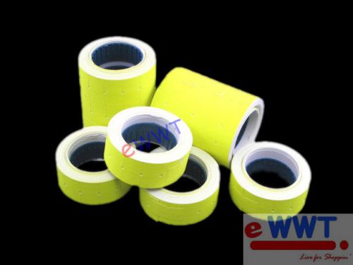 5000 pcs new yellow label paper tag for motex mx-5500 price gun labeler iwot314 for sale