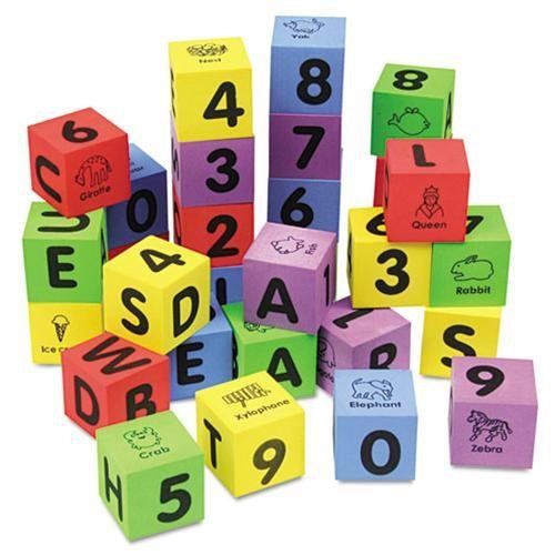 Chenille Kraft® WonderFoam Learning Blocks, Assorted, 30 Blocks