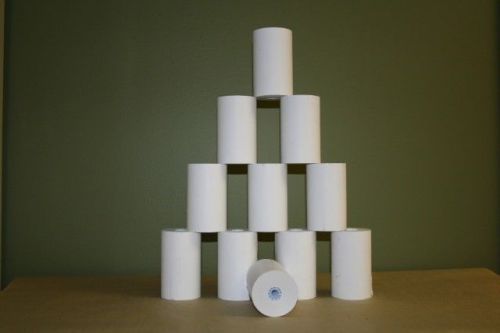 (50) 3&#034; X 104 FEET TELECHECK ECLIPSE 1PLY PAPER ROLLS - BRAND NEW FRESH