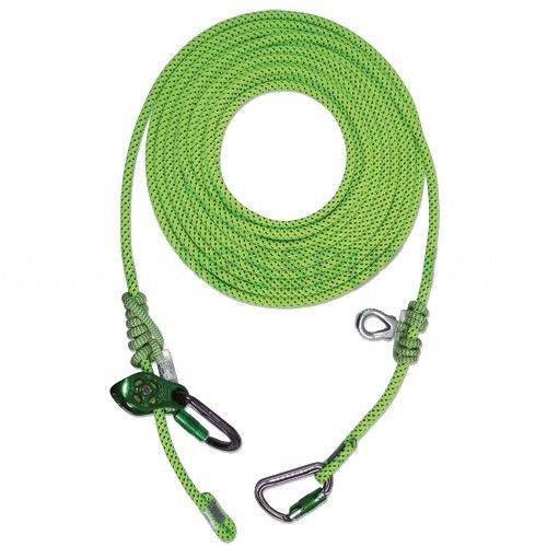 Tree Climber Flipline-Lanyard,CE,Moveable Prusik,&amp;Pulley Slack Tender,5M/16.5 Ft