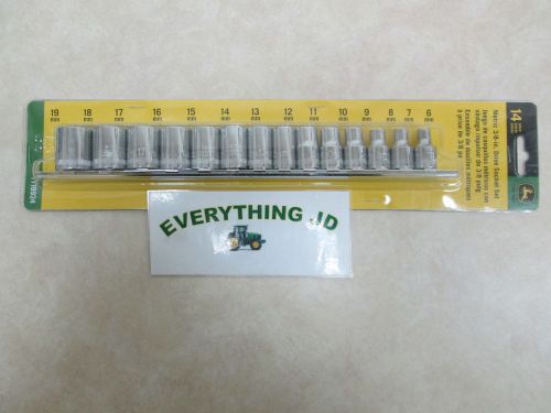 John deere 14-piece metric 3/8-inch drive socket set - ty19924 for sale