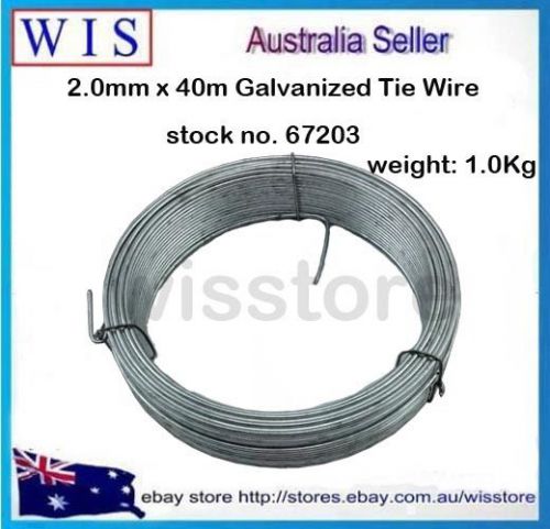 GALVANISED TIE WIRE 1KG-2.0mm x 40m-LIGHT TIE WIRE FENCING WIRE FOR MESH-67203