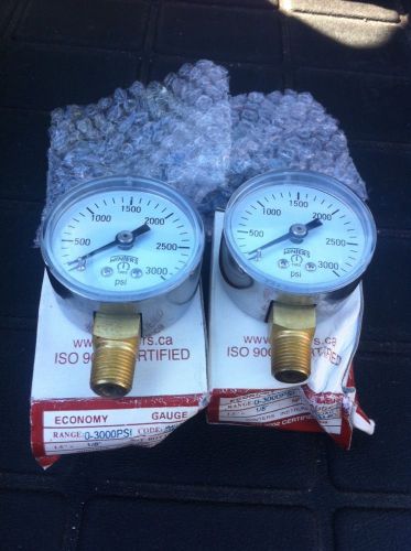 2 Winters Instruments Economy Pressure Gauge  0-3000 PSI - NOS 1.5 x 1/8&#034;