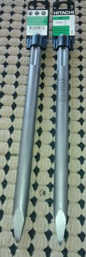 2 NEW HITACHI 724963 SDS MAX 12&#034; BULL POINT CHISEL ,  MADE IN GERMANY