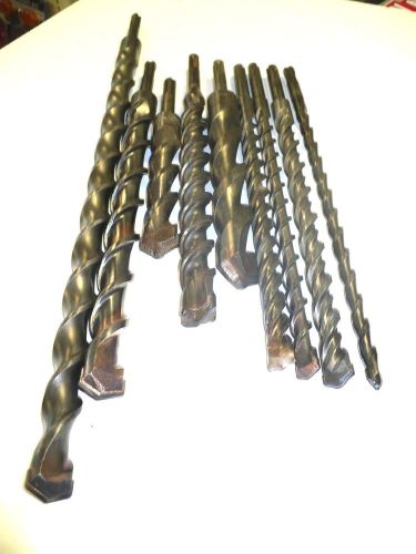 Lot of 9 Each  Hilti,Relton &amp; Dewalt  Concrete bits SDS Plus- 3/8&#034; To 1&#034;