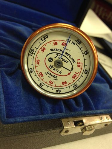 VINTAGE WATERS 6500C-1 TORQUE WATCH Gauge with Case