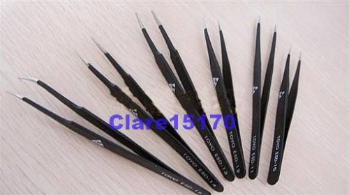 6pcs/set anti-static tweezer maintenance tool kits esd 10b 11b 12b 13b 14b 15b for sale