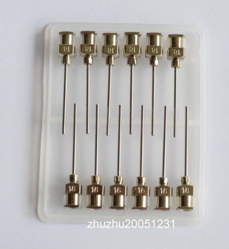 1&#034; 18Gauge Blunt stainless steel dispensing syringe needle tips 36pcs