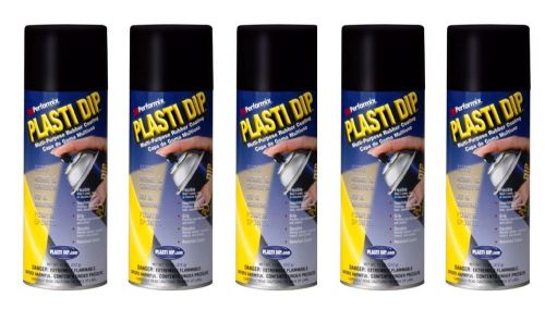 5 PACK PLASTI DIP Mulit-Purpose Rubber Coating Spray BLACK 11oz Aerosol