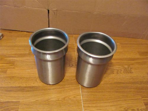 2 commercial vollrath stainless steam table round pans-#78154- used condition for sale