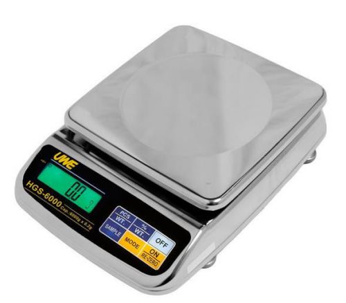 Intelligent hgs-15k stainless steel portion scale 15,000x0.5g,wipedown,new for sale