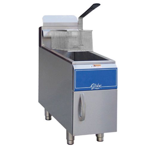 Globe GF15PG Fryer, LP Gas, Countertop, 15 Lb. Oil Capacity, Single Frypot With