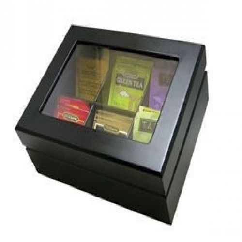 TBC-6BK Wood Tea Bag Chest with Matt Finish