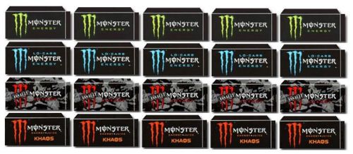 20 Flavor strips for Monster Energy soda vending machines, five of each strip