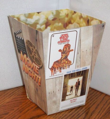 MOVIE POSTERS POPCORN BOX. CASABLANCA, STAGECOACH, COWBOYS, RIO LOBO, WINCHESTER