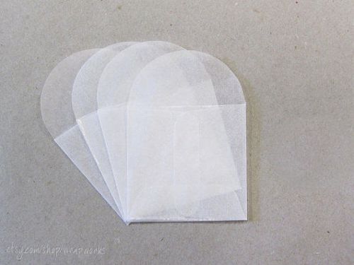 50 Glassine Envelopes 4x4 inches - Confetti, Sample, Coin or Trinket Envelopes