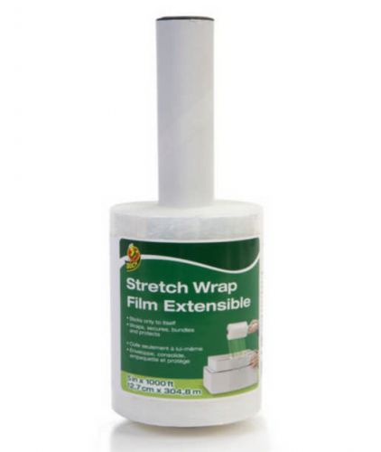 Duck brand stretch wrap, 5 inches wide x 1000 feet long, single roll 10216 for sale