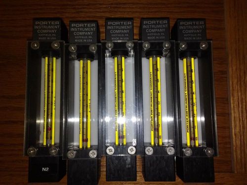 Lot of 5 Porter Flow meters A125-3