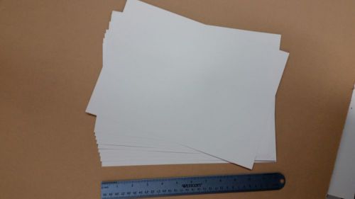 WHITE HIPS POLYSTYRENE SHEET .010&#034; x 8.5&#034; X 12&#034; LIGHT DIFFUSING lot of 20 sheets