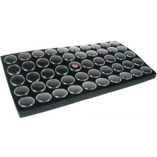 Black Gem Jar Jewelry Tray Insert Gemstone Display Clock Parts Unit New