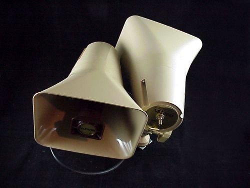 VALCOM V-1050C Amplified Bi-Directional Paging Horns 5-Watt Beige NOS in/outdoor