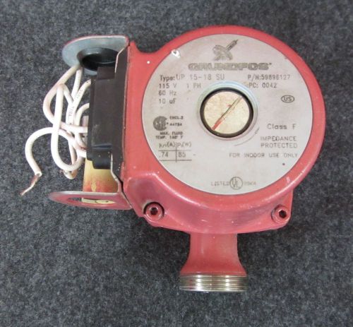 Grundfos UP 15-18 SU 59896127 115V 60Hz Class F 140Deg. Circulation Pump #A15