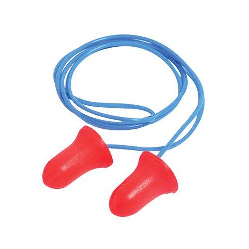 Max® disposable earplugs - max pre shaped fm ear plug w/poly crd red/wht/bl for sale