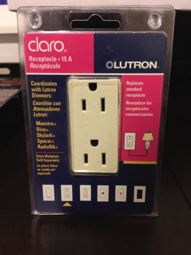 LUTRON CAR-15H-IV ALMOND CLARO 15A 15AMP DUPLEX RECEPTACLE