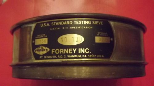 U.s.a. standard testing sieve # 100 brass for sale