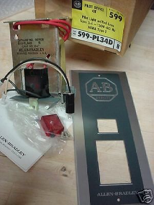 ALLEN BRADLEY PILOT Device Kit Light w/ Red Lense 599-PL34D