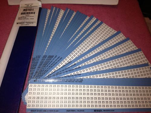 NUMBER &#034; 23 &#034; BRADYMARKER LABELS WM-23-PK BRADY LABEL WIRE MARKERS (900 LABELS)