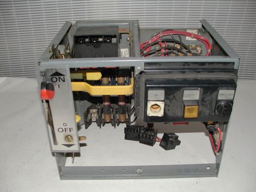 Square D Size 1 Breaker MCC Bucket 20 Amp Motor Starter &amp; Disconnect Switch 10hp