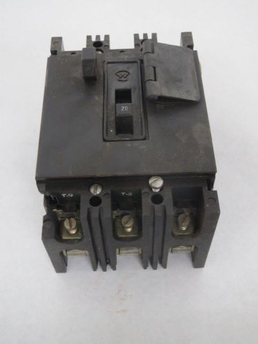 Westinghouse molded case 3p 20a amp 600v-ac circuit breaker b358744 for sale