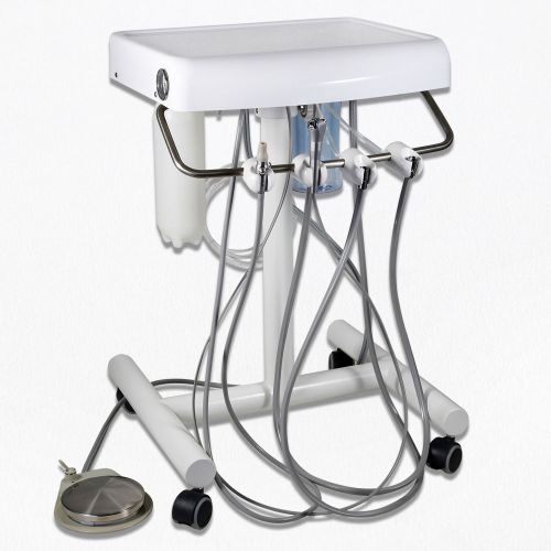 Dental Delivery Mobile Cart Portable Unit &amp; Fiber Optic Handpiece Tube Kit CAGT