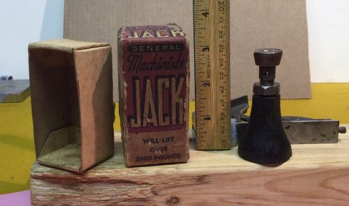 Vintage General Machinist Screw Jack With Box 1,000LB Capacity