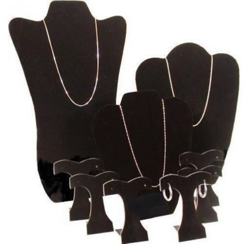 9 black necklace easel &amp; earring stands jewelry display for sale