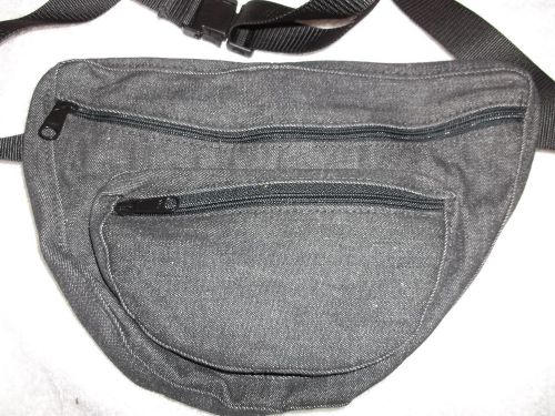 New Large Grey Denim Fanny Pack Holster