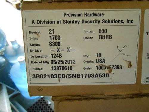 Stanley security solutions  exit door device 3r02103cd for sale