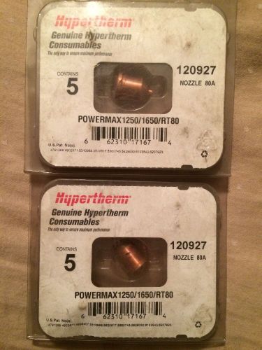 Hypertherm 120927 nozzle 80 amp. powermax 1250,  1650,  rt80 for sale