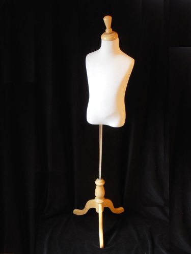 Child Infant Mannequin Dress Form Store Display Wood Base Foam 4 to 5 Toddler